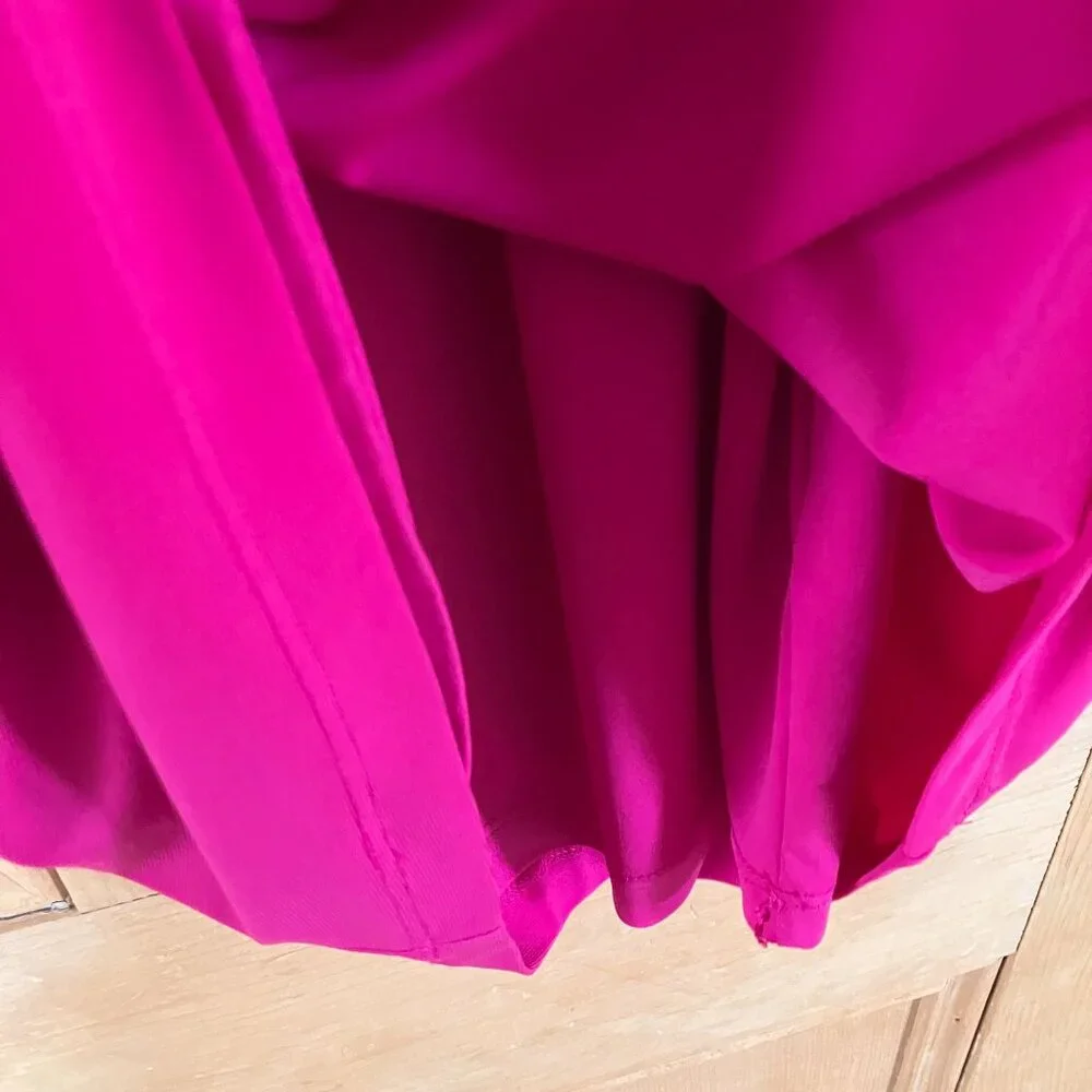 Lauren Ralph Lauren Womens Twist Knot Front Dress Size 10 Pink Magenta SP EXC - Picture 10 of 12